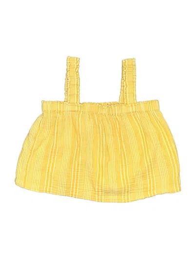 Pre-owned Gap Kids' Sleeveless Top Yellow Square Neckline Tops