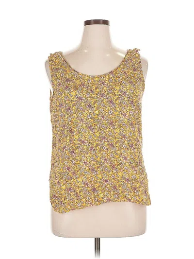 Pre-owned Gap Sleeveless Top Yellow Sweetheart Neckline Tops