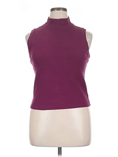 Pre-owned Gap Sleeveless Turtleneck In Burgundy