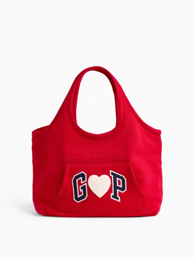 Gap Small Heart Hoodie Tote In Modern Red