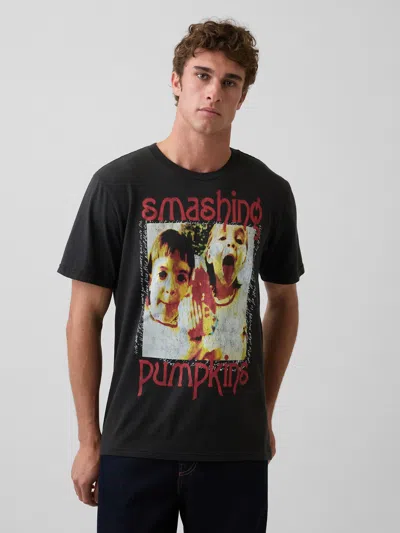 Gap Smashing Pumpkins Relaxed Graphic T-shirt In Black