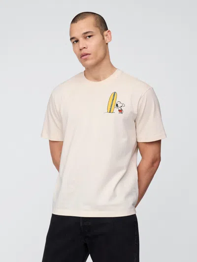 Gap Snoopy Relaxed Graphic T-shirt In Brown