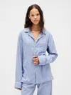 Gap Softest Flannel Oversized Pj Shirt In Blue