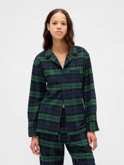 Gap Softest Flannel Oversized Pj Shirt In Multi