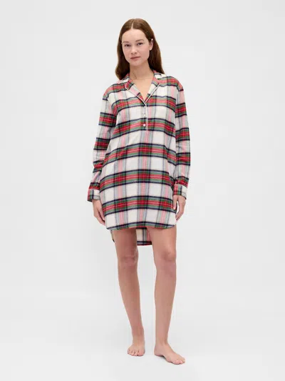 Gap Softest Flannel Pj Dress In Brown