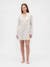 Gap Softest Flannel Pj Dress In White