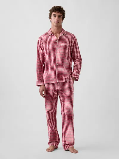 Gap Softest Flannel Pj Set In Red
