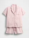 Gap Softest Flannel Pj Short Set In Pink