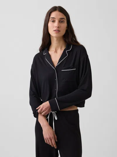 Gap Softest Modal Crop Pj Top In Black