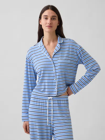 Gap Softest Modal Crop Pj Top In Blue