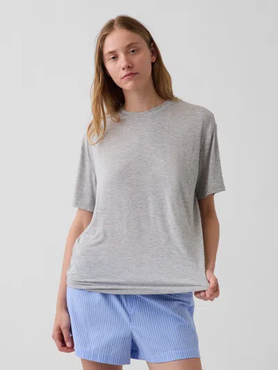 Gap Softest Modal Oversized Pj T-shirt In Light Grey
