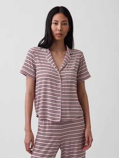 Gap Softest Modal Pj Top In Bold Pink Stripe