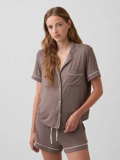 Gap Softest Modal Pj Top In Toasted Almond Brown