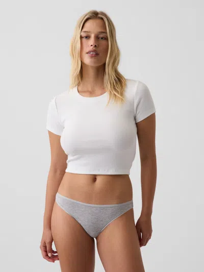 Gap Softest Organic Stretch Cotton Cheeky In Gray