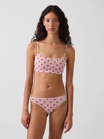 Gap Softest Organic Stretch Cotton Scoop Bralette In Pink