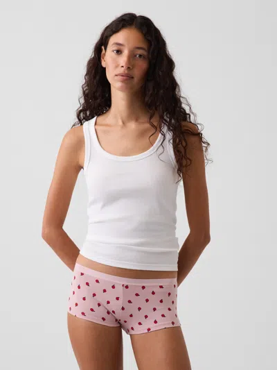 Gap Softest Organic Stretch Cotton Shorty In Pink Apple Print