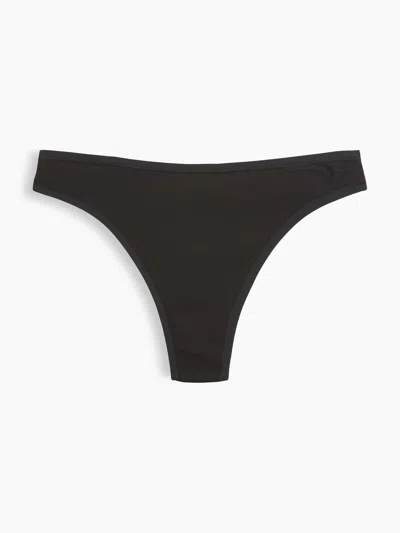 Gap Softest Organic Stretch Cotton Thong In Black