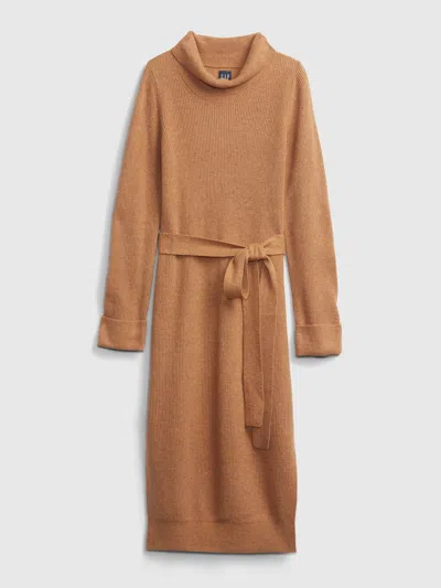 Gap Softest Turtleneck Sweater Dress In Brown