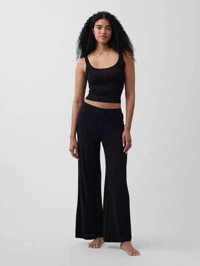 Gap Softest Ultrafine Rib Modal Pj Pants In Black