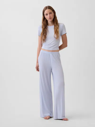 Gap Softest Ultrafine Rib Modal Pj Pants In Blue