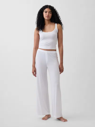 Gap Softest Ultrafine Rib Modal Pj Pants In White
