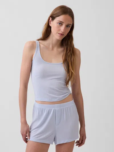Gap Softest Ultrafine Rib Modal Pj Tank Top In Blue