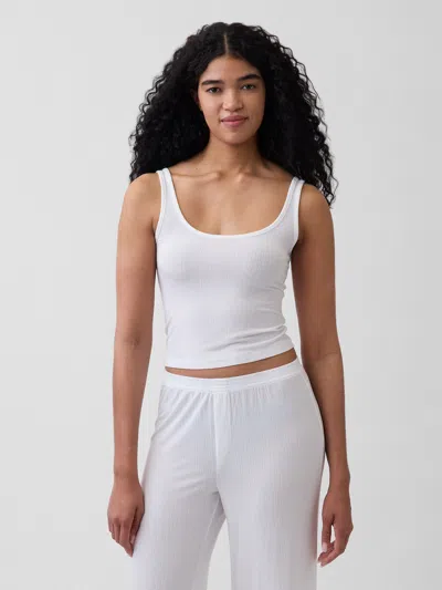 Gap Softest Ultrafine Rib Modal Pj Tank Top In White