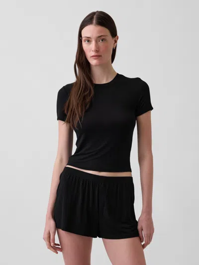 Gap Softest Ultrafine Rib Modal Pj T-shirt In Black