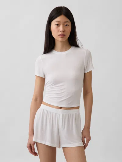 Gap Softest Ultrafine Rib Modal Pj T-shirt In White