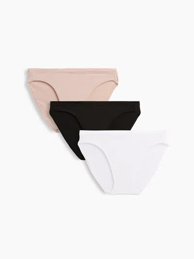 Gap Softmade Modal Bikini (3-pack) In White/ Black/ & Nude