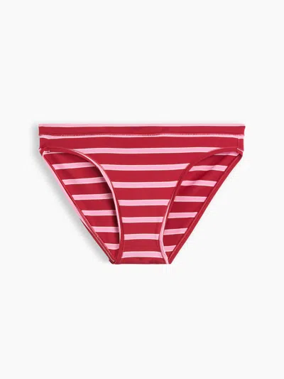 Gap Softmade Modal Bikini In Pink & Red Stripe