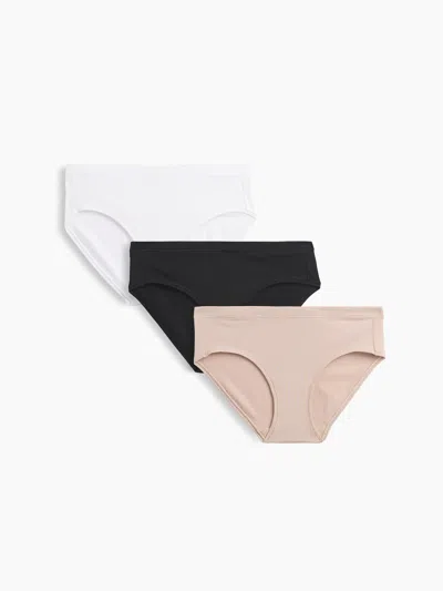 Gap Softmade Modal Hipster (3-pack) In White/ Black/ & Blush Beige