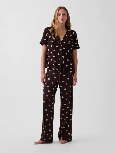 Gap Softmade Modal Pj Pants In Chocolate Chip Cookies