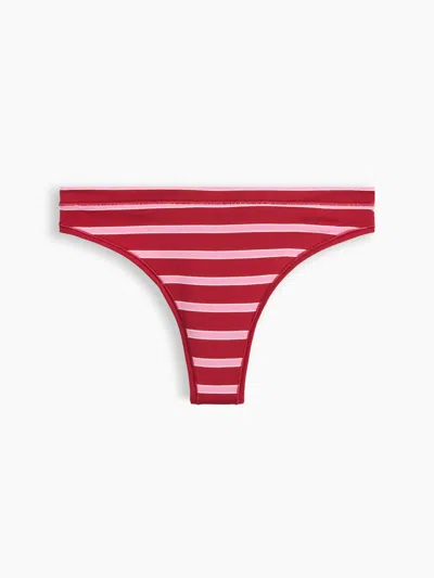 Gap Softmade Modal Thong In Pink & Red Stripe
