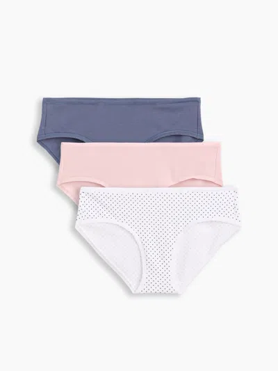 Gap Softmade Organic Stretch Cotton Hipster (3-pack) In Blue & Pink/ & White Dot