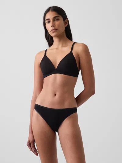 Gap Softmade Organic Stretch Cotton Triangle Bra In Black