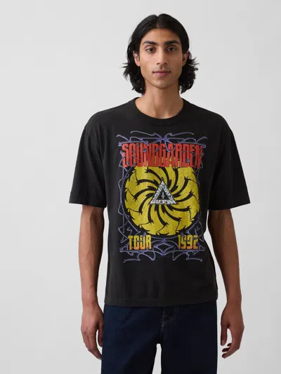 Gap Soundgarden Heavyweight Crop Graphic T-shirt In Black