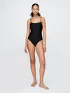 Gap Square-neck One-piece Swimsuit In Black
