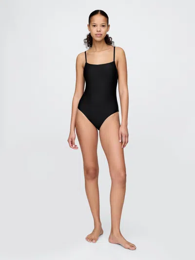 Gap Square-neck One-piece Swimsuit In Black