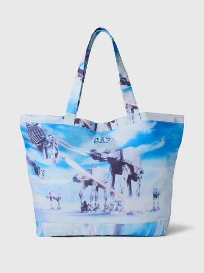 Gap Star Wars Logo Tote Bag In Light Blue
