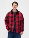 Gap Stranger Things Adult Sherpa-lined Shirt Jacket In Red