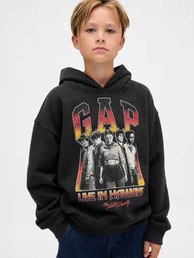 Gap Stranger Things Kids Vintagesoft Graphic Hoodie In Moonless Night