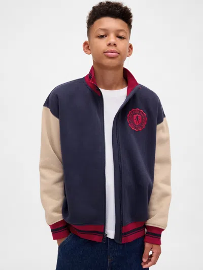 Gap Stranger Things Kids Vintagesoft Varsity Sweatshirt In Midnight