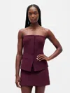 Gap Strapless Bistretch Corset Top In Brown