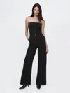 Gap Strapless Denim Jumpsuit In Black Wash