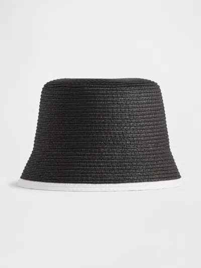 Gap Straw Bucket Hat In Black