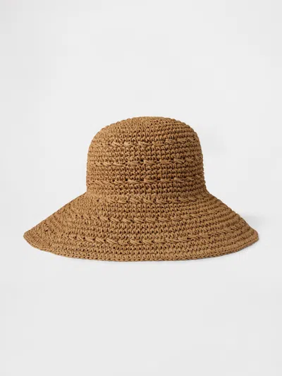 Gap Straw Bucket Hat In Natural Tan