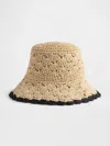 Gap Straw Bucket Hat In Off White
