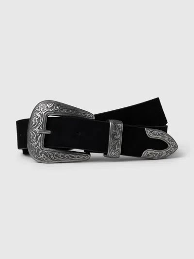 Gap Suede Western Belt In Black