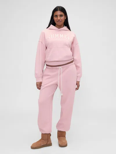 Gap × Summer Fridays Heavyweight Relaxed Logo Joggers In Pink